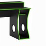 Mesa Gamer Ovni para Até 2 Monitores com 3 Nichos Preto/Verde - 5