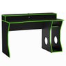Mesa Gamer Ovni para Até 2 Monitores com 3 Nichos Preto/Verde - 1