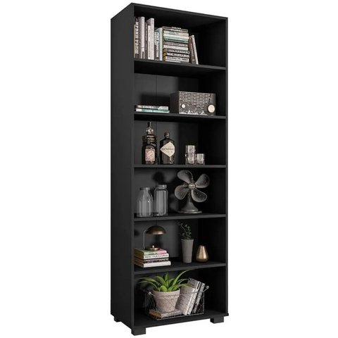 Estante Livreiro 6 Prateleiras Office 60,5cm Preto
