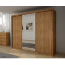 Ver imagem 2 de Guarda Roupa Casal com Espelho 3 Portas 6 Gavetas - Paradizzo Gold-Cumaru - Móveis Novo Horizonte