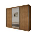 Ver imagem 1 de Guarda Roupa Casal com Espelho 3 Portas 6 Gavetas - Paradizzo Gold-Cumaru - Móveis Novo Horizonte