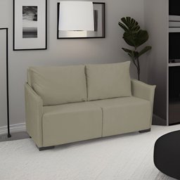 Sofá 2 Lugares Slim Pequeno 1,60 Mts Isa Casa Mobel:Cappuccino - 1