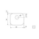 Ver imagem 3 de Cuba de Embutir Tramontina Lavínia 40 Bl em Aço Inox Acetinado 40x34 Cm Aço Inox