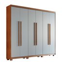 Ver imagem 2 de Guarda Roupa Solteiro Heros 6 Portas com Pés Moderna