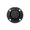 Conector 6 polos fêmea de painel preto AP-6-13 Amphenol - 1