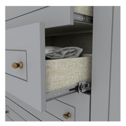Guarda Roupa Casal Americano 6 Portas Cinza – Henn - 5