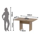 Ver imagem 3 de Mesa de Reunião para Escritório 136x90cm Me4191 Tecnomóbili