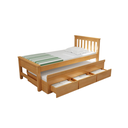 Ver imagem 1 de Bicama 3 Gavetas Esmeralda Cor Mel + 2 Colchões Ortobom D28