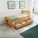 Ver imagem 2 de Bicama 3 Gavetas Esmeralda Cor Mel + 2 Colchões Ortobom D28