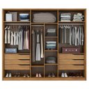 Ver imagem 3 de Guarda-Roupa Casal 6 Portas Atrice Amendola Grafito Demartez