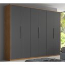 Ver imagem 1 de Guarda-Roupa Casal 6 Portas Atrice Amendola Grafito Demartez