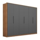 Ver imagem 2 de Guarda-Roupa Casal 6 Portas Atrice Amendola Grafito Demartez
