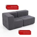 Ver imagem 6 de Sofá Modular Sync 2 Lugares com Canto 172cm Titânio Kappesberg
