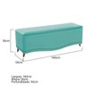 Recamier Divã Yasmim Baú 160 cm Estofado 2 Lugares Queen Size p/ Sala Quarto Suede Azul Turquesa - 2