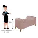 Ver imagem 3 de Divã Recamier Sofá Baú Félix 0,90M Suede Rosê - AM Decor