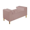Ver imagem 2 de Divã Recamier Sofá Baú Félix 0,90M Suede Rosê - AM Decor