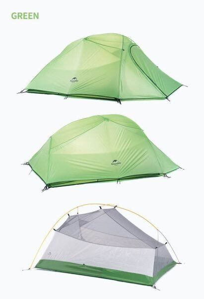 Barraca Ultralight Cloud Up 2 Pessoas Naturehike com Footprint - Verde - 7