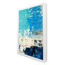 Ver imagem 1 de Quadro Decorativo Abstrato Blue em Moldura Caixa Tacolado Moldura Caixa 3cm Branca sem Vidro 20 X 30