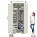 Ver imagem 7 de Canto Closet Bellagio 3 Gavetas 4 Prateleiras MDF-MDP 109,5cm Bege