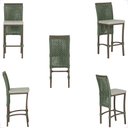 Ver imagem 3 de Mesa Bistrô com 2 Banquetas Roma Marrom Corda Náutica Estofado 3 Trama Original