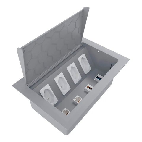 Caixa Embutir Tomada Mesa Escritorio Coworking