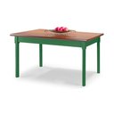 Ver imagem 1 de Mesa em Madeira Maciça Retangular 6 Lugares VERDE