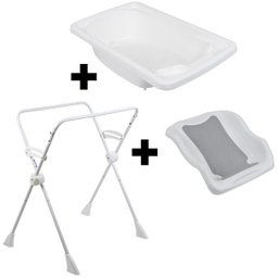 Kit Banho Bebê Burigotto Banheira Rigída + Suporte + Redutor - 1