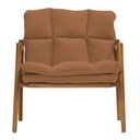 Ver imagem 6 de Poltrona Hermes Base Madeira Castanho Bouclé Terracota - Nexta Casa Casa