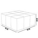 Ver imagem 5 de Kit 02 Puffs Decorativos para Sala de Estar Quadrado Milano 90x90cm W01 Linho Rosa - Lyam Decor