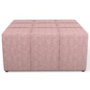 Ver imagem 3 de Kit 02 Puffs Decorativos para Sala de Estar Quadrado Milano 90x90cm W01 Linho Rosa - Lyam Decor