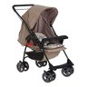 Kit Carrinho Para Bebê Até 15Kg Passeio Berço Alça Reversível Milano Panda Galzerano + Bebê - Marrom - 2