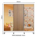Ver imagem 3 de Guarda Roupa Infantil Madesa Logan 100% MDF 3 Portas de Correr com Espelhos com Pés Branco/Rustic Co