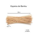 Ver imagem 2 de Espetos de Bambu para Churrasco de 25cm X 4mm - 10mil