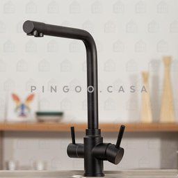 Torneira para cozinha Gourmet Misturador Monocomando Pojuca Pingoo.casa - Preto - 2