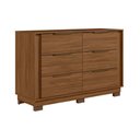 Ver imagem 3 de Cômoda de Quarto Giardino C/ 6 Gavetas e Pés Nogueira Touch - Demóbile