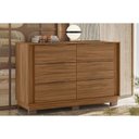 Ver imagem 1 de Cômoda de Quarto Giardino C/ 6 Gavetas e Pés Nogueira Touch - Demóbile