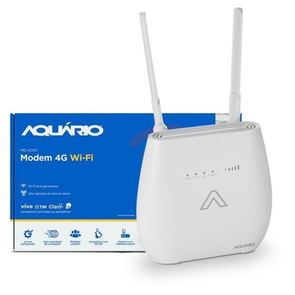 Modem 4G WiFi Aquário Md4000 MadeiraMadeira