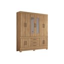 Ver imagem 1 de Guarda Roupa Casal 10 Portas e 3 Gavetas C- Espelho C-pés New Murano Amêndola Touch - Demóbile