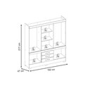 Ver imagem 2 de Guarda Roupa Casal 10 Portas e 3 Gavetas C- Espelho C-pés New Murano Amêndola Touch - Demóbile