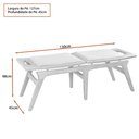 Ver imagem 4 de Banco Espaço Gourmet Pluna 130cm Madeira Maciça | Linho Cinza Claro - Sallar Home
