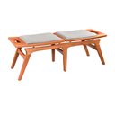 Ver imagem 1 de Banco Espaço Gourmet Pluna 130cm Madeira Maciça | Linho Cinza Claro - Sallar Home