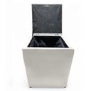 Ver imagem 2 de Puff Baú Banqueta Quadrado Cubo Decorativo Bege Liso