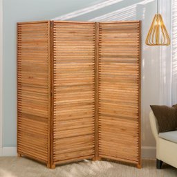 Biombo Decorativo de Madeira 3 Folhas Ripado Sanfonado - Maju Madeiral - 2