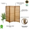 Biombo Decorativo de Madeira 3 Folhas Ripado Sanfonado - Maju Madeiral - 4