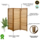 Ver imagem 4 de Biombo Decorativo de Madeira 3 Folhas Ripado Sanfonado - Maju Madeiral