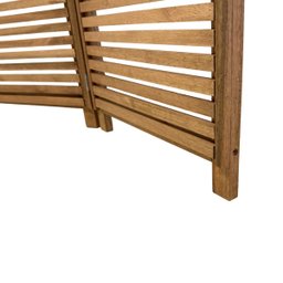 Biombo Decorativo de Madeira 3 Folhas Ripado Sanfonado - Maju Madeiral - 8