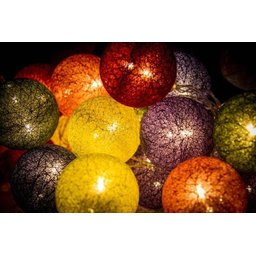 Cordão de Luz Alegria Luminária LED de Bolinhas Fio de Luz - 4