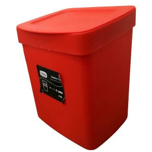 Lixeira Full de Pia 2,5 Litros com Tampa Vermelha Utility