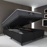 Cama Box Baú Casal Queen Colchão Gazin Maximus Molas Ensacadas 158x198x65cm Cinza / Preto - 3