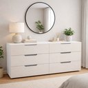 Ver imagem 1 de Cômoda Madri 6 Gavetas Creme/branco - Politorno